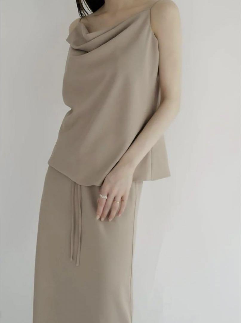 maison celon メゾンセロン　drape thin cami tops