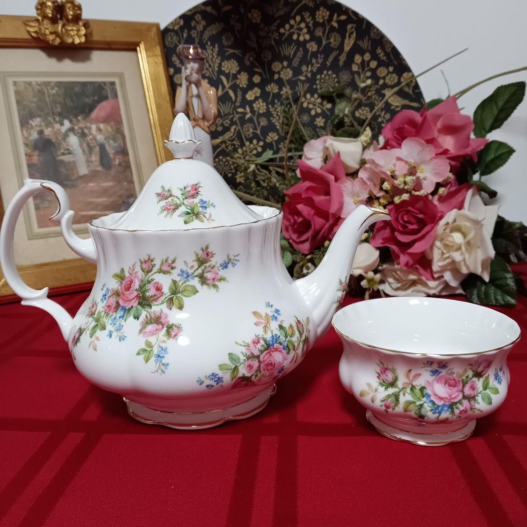 ROYAL ALBERT MOSS ROSE ロイヤルアルバートティーポット