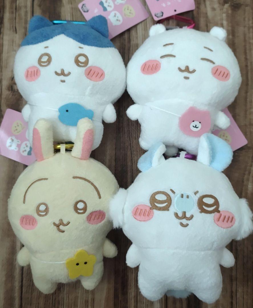 ちいかわ がま口ポーチ  ちいかわ  ハチワレ モモンガ うさぎ ４種セット ちいかわ」がま口ポーチになっちゃったッ！ハチワレ、モモンガ達