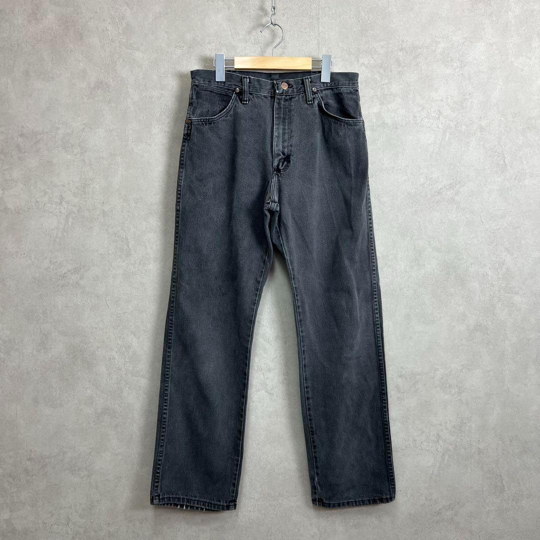 80s 90s USA古着 ブラックデニム ラングラー 33 vintage