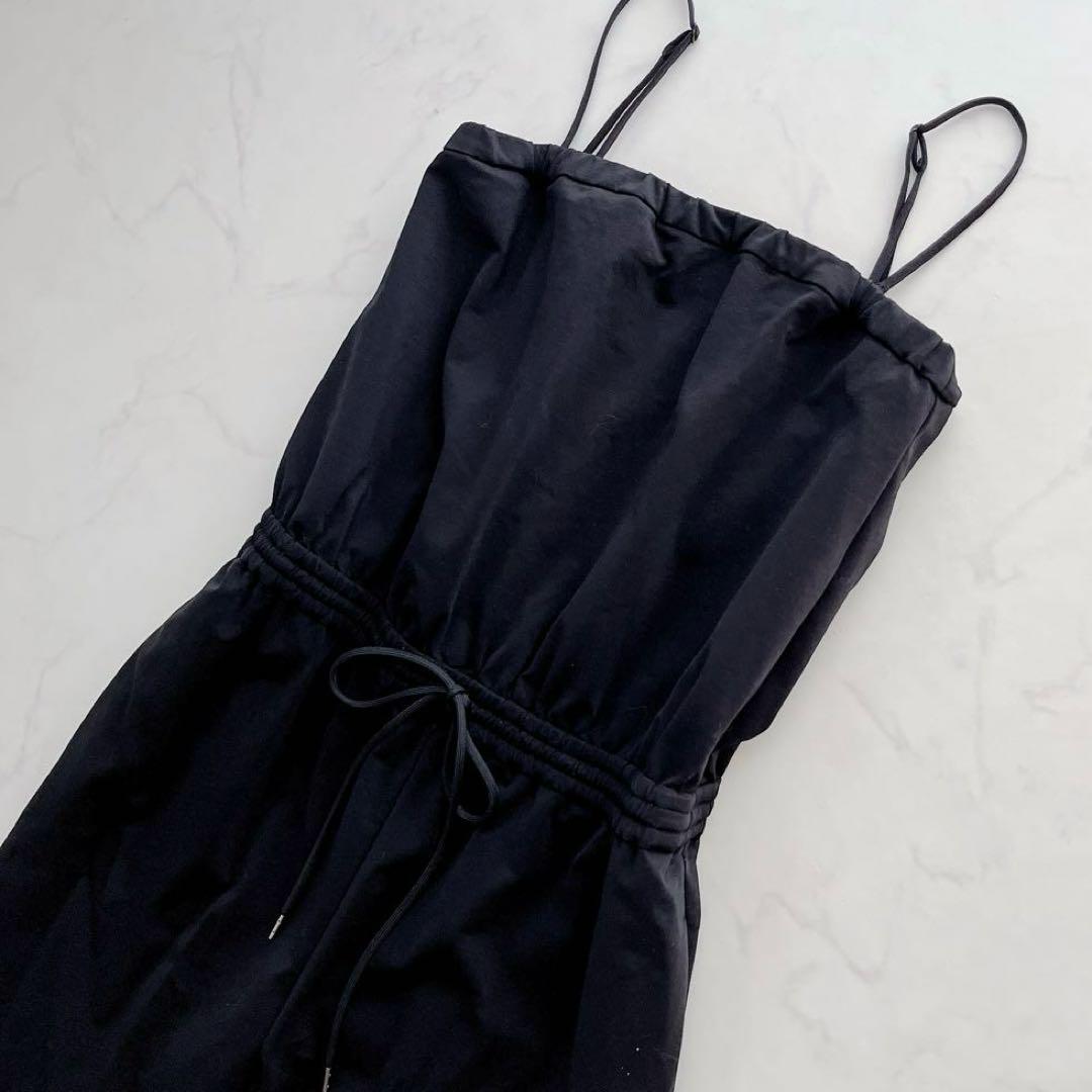 人気✨ルフィル　サロペットハイストレッチポンチコンビネゾン　フロントスリット