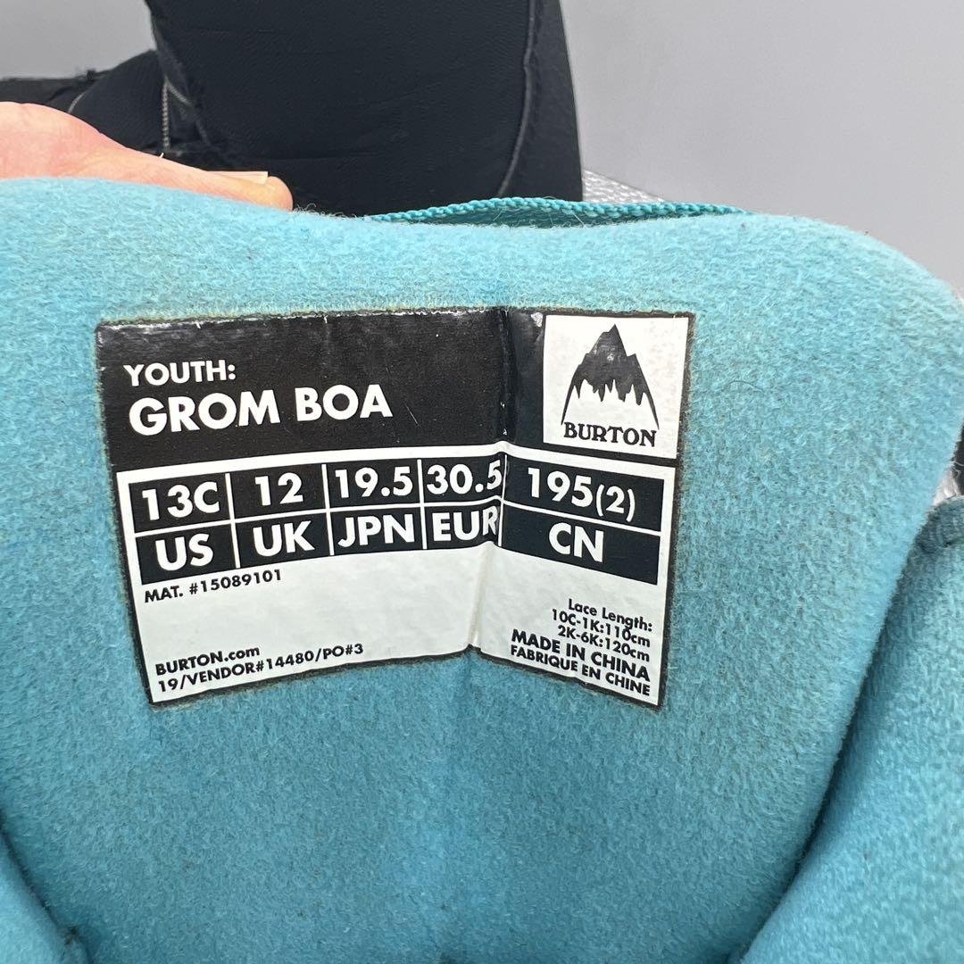 BURTON Kids' Grom BOA スノボ ブーツ キッズ 19.5 キッズ Burton グロム BOA® スノーボードブーツ | Burton.com