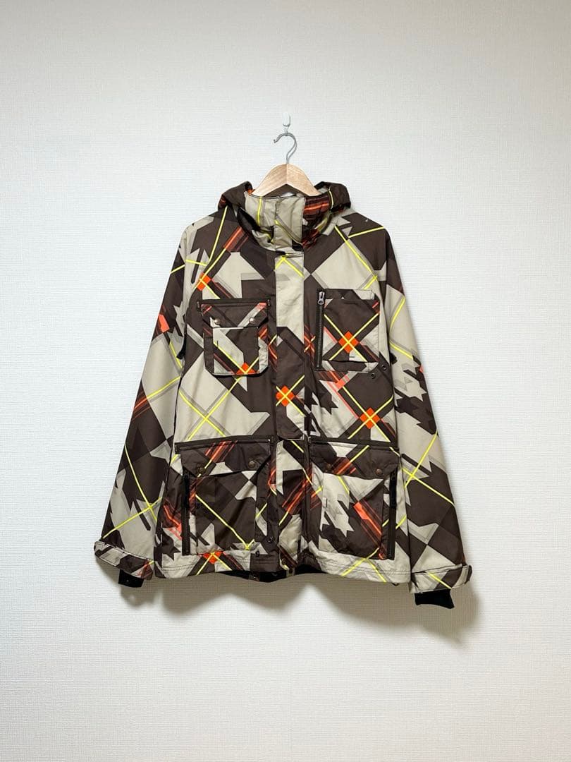 激レア 90s OAKLEY スキージャケット 千鳥格子 オレンジカモ