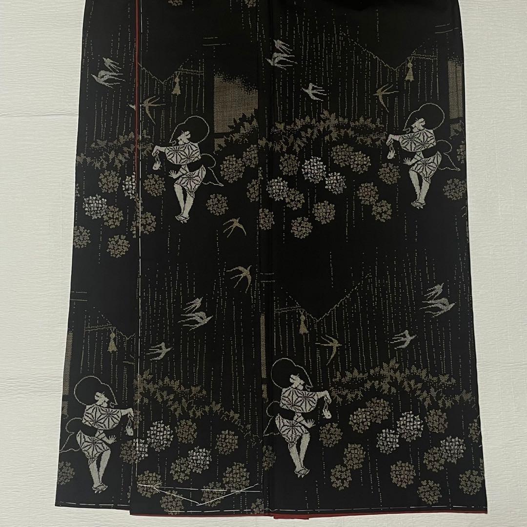 ⑦ 本場大島紬　わらべの詩　恵積五郎&剪絵画家宮田雅之　新品　未使用　極美品