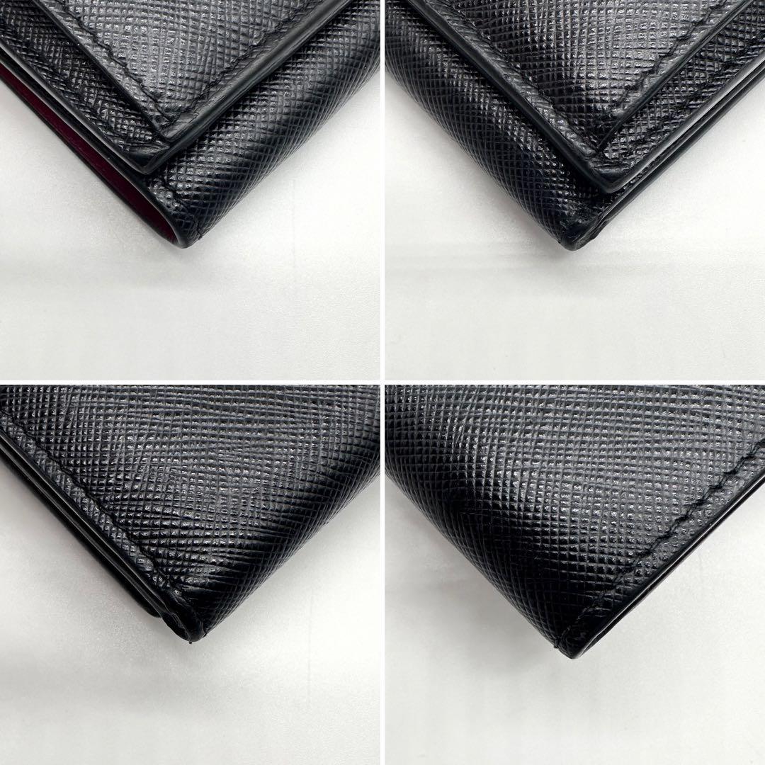 【 】メタルロゴ 三つ折り財布 2色展開 関税込み ✨美品✨プラダ 折り財布 三つ折り コンパクト メタルロゴ バイ