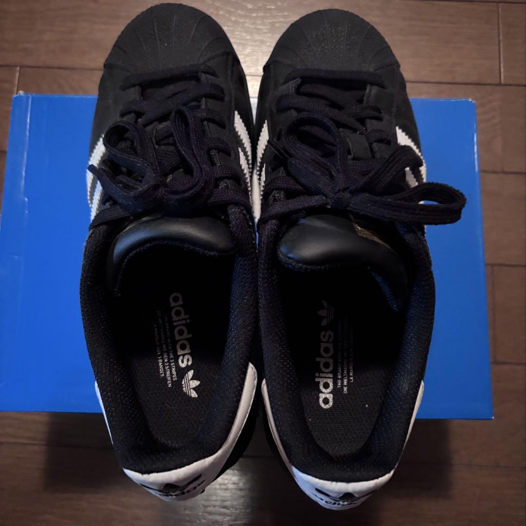 adidas superstar スーパースター black 24cm