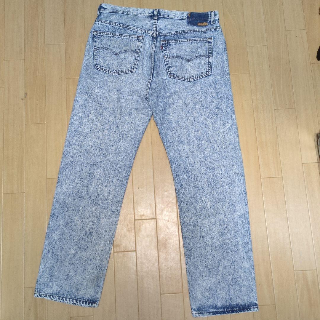 上品なブランド 80s リーバイス L32 W36× 実寸 デニム ケミカルウォッシュ 501 パンツ
