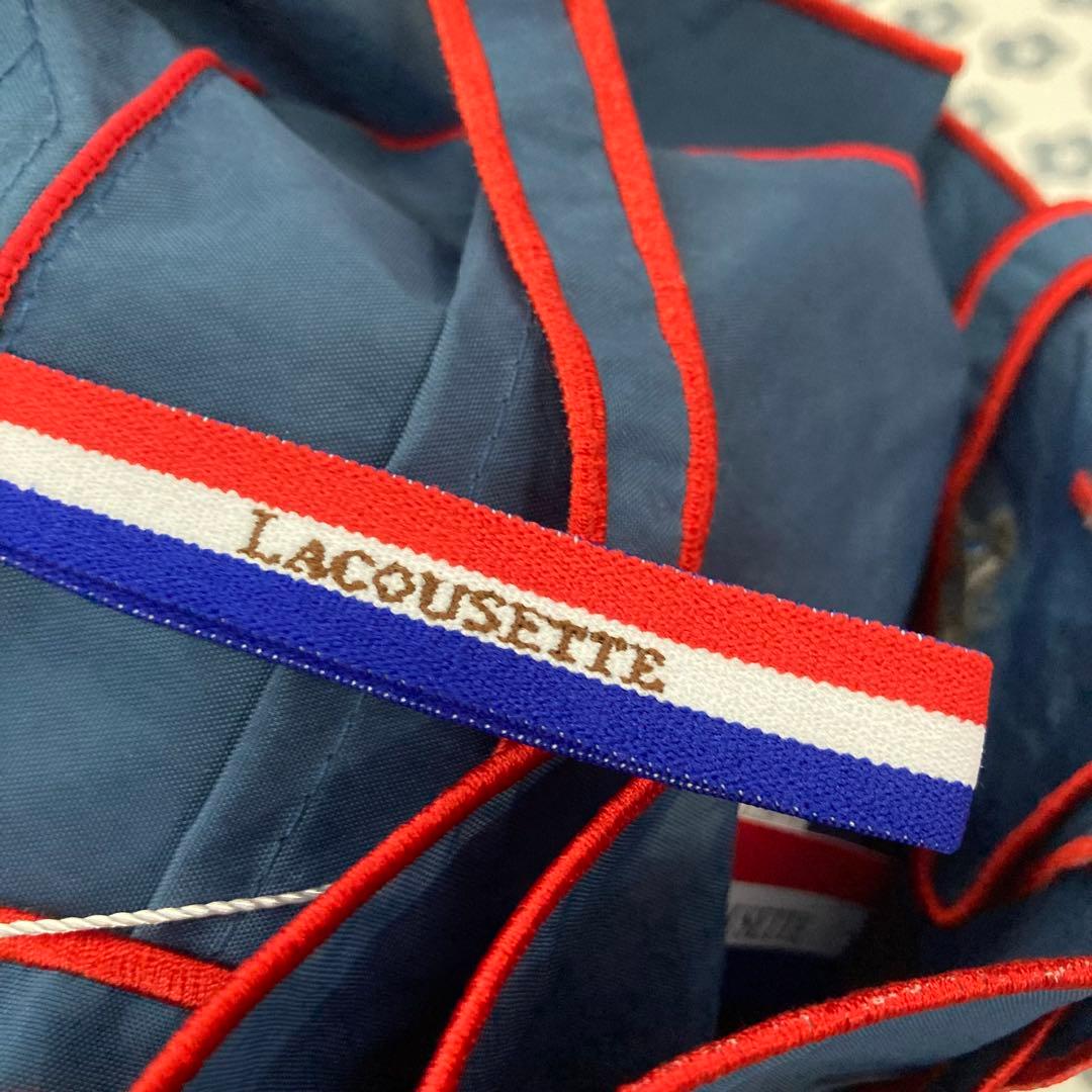 LA COUSETTE ネイビー トートバッグ 赤い刺繍付き