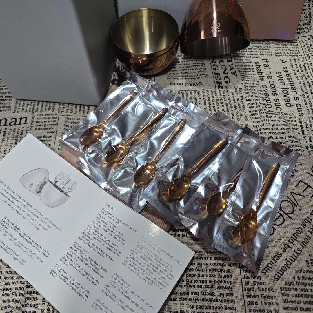 未使用 Christofle エスプレッソスプーン6本セット ローズゴールド