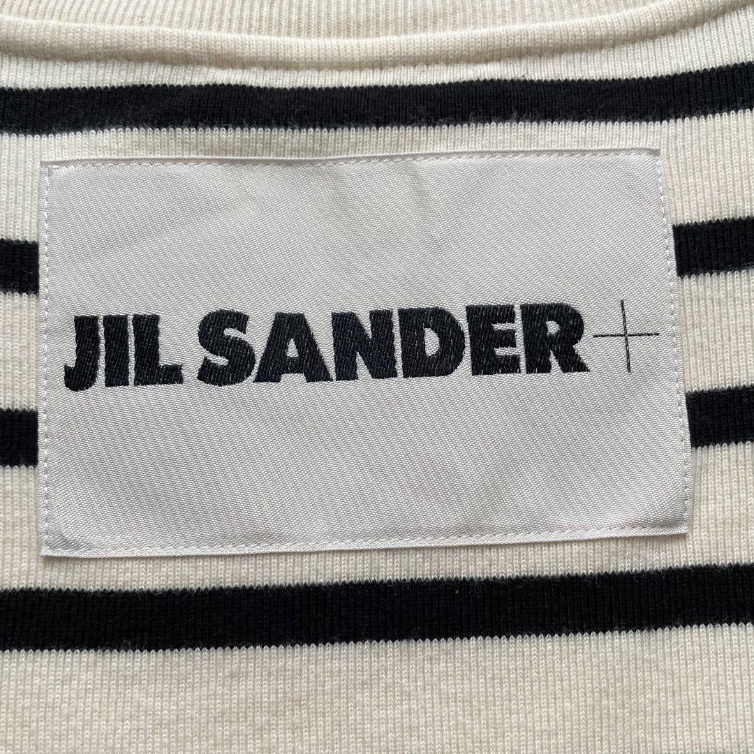 JILSANDER ジルサンダー ロゴパッチ ボーダー クルーネックTシャツ M