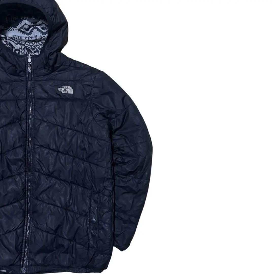 THE NORTH FACE リバーシブル ダウンジャケット 総柄 ブラック