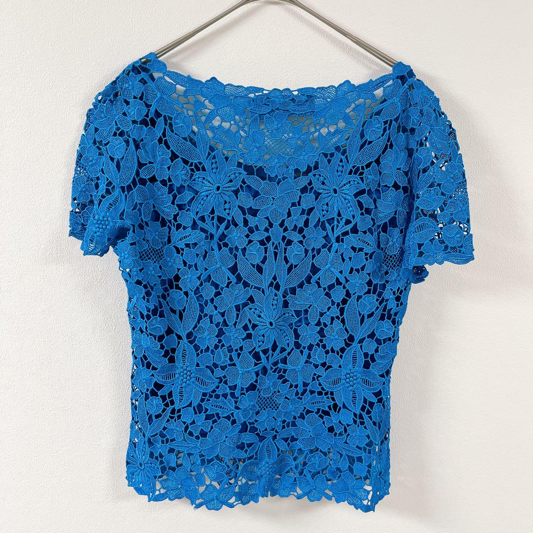 chriscelin 花柄レース 半袖トップス chriscelin 花柄レース 半袖トップス - メルカリ