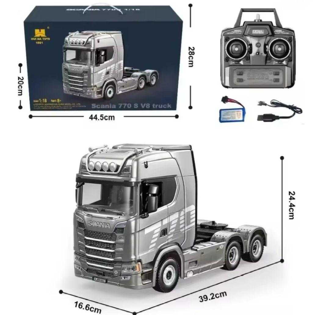 【新品】スカニア 770S V8 ヘッド本体＋トレーラーセット 1/18 グレー 新品】スカニア 770S V8 ヘッド本体＋トレーラーセット 1/18