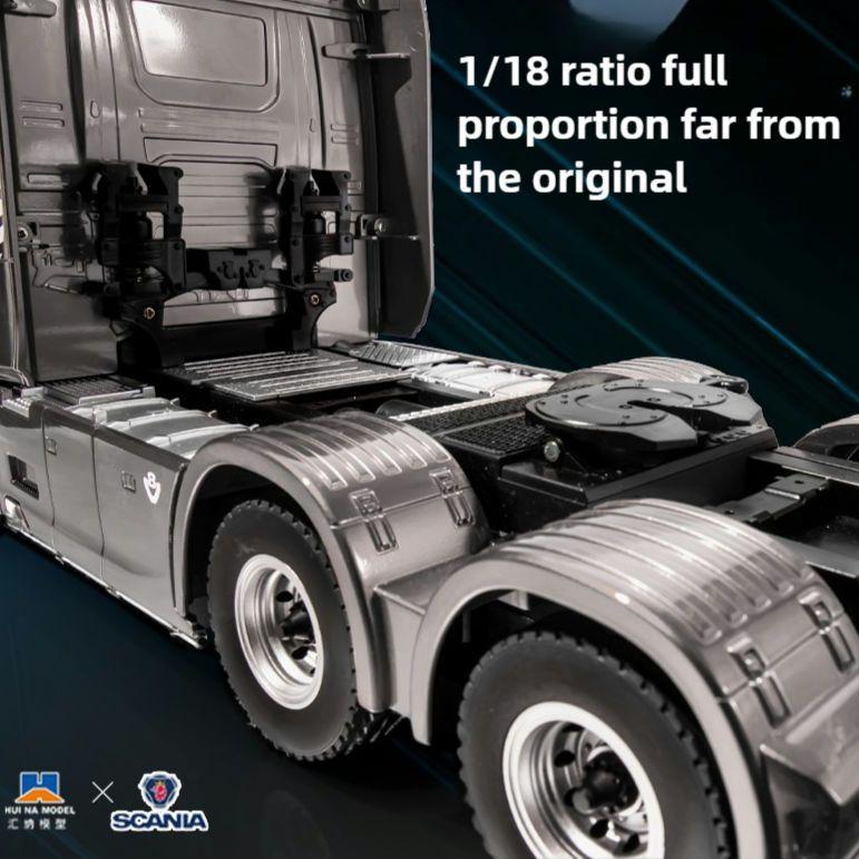 【新品】スカニア 770S V8 ヘッド本体+トレーラーセット 1/18 グレー 新品】スカニア 770S V8 ヘッド本体+トレーラーセット 1/18