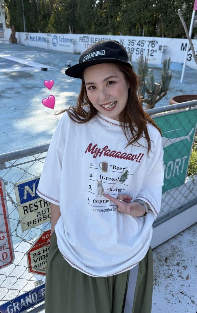 タグ付新品 ニコアンド make stuff てぃらさん Tシャツ ボルドー
