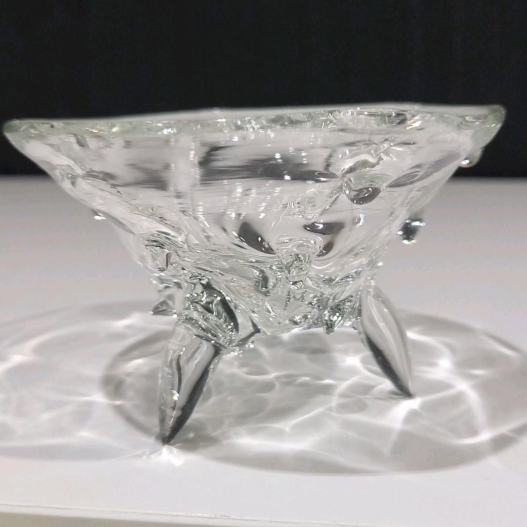 ガラス　小物入れ　オシャレ　モダン　角　ツノ