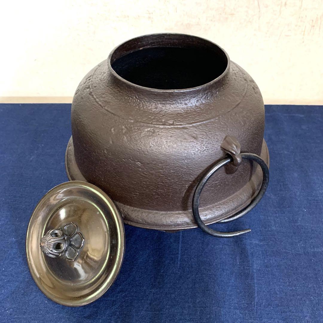 風炉 茶釜 電熱器 唐銅朝鮮風炉 野々田電熱器 敷板 茶道具 お点前道具