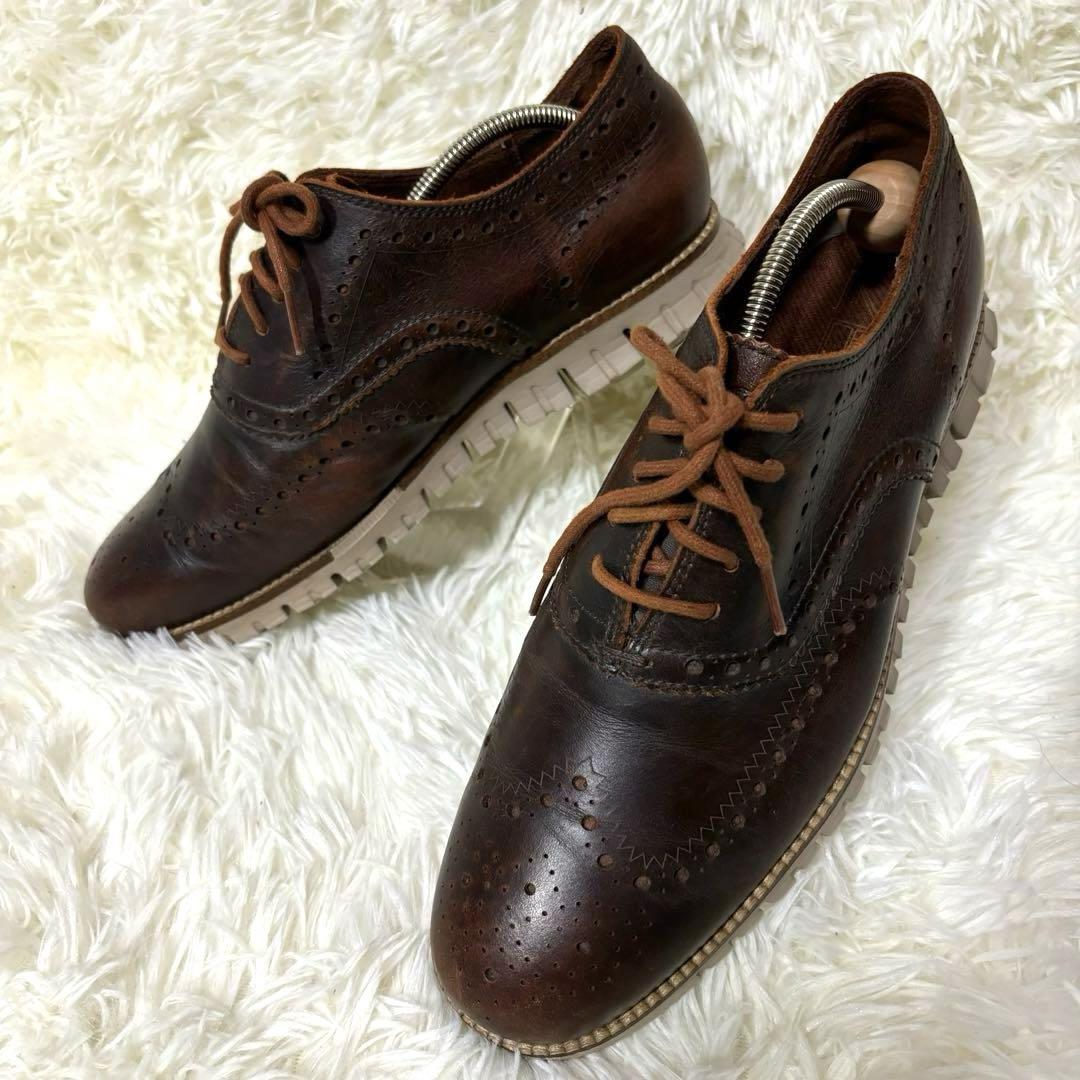 【美品】COLE HAANゼログランド ウィング オックスフォード