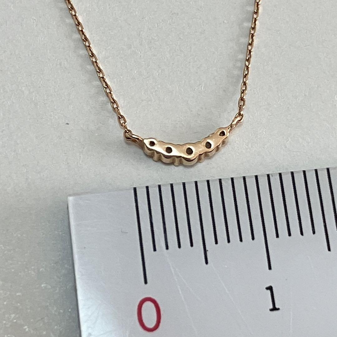 4℃　ヨンドシー　K10 PG ピンクゴールド　ダイヤモンド　ネックレス　ライン