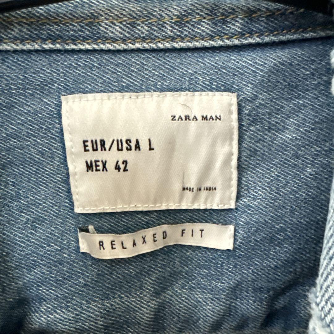 ZARA MAN デニムジャケット Lサイズ ダメージ加工　新品