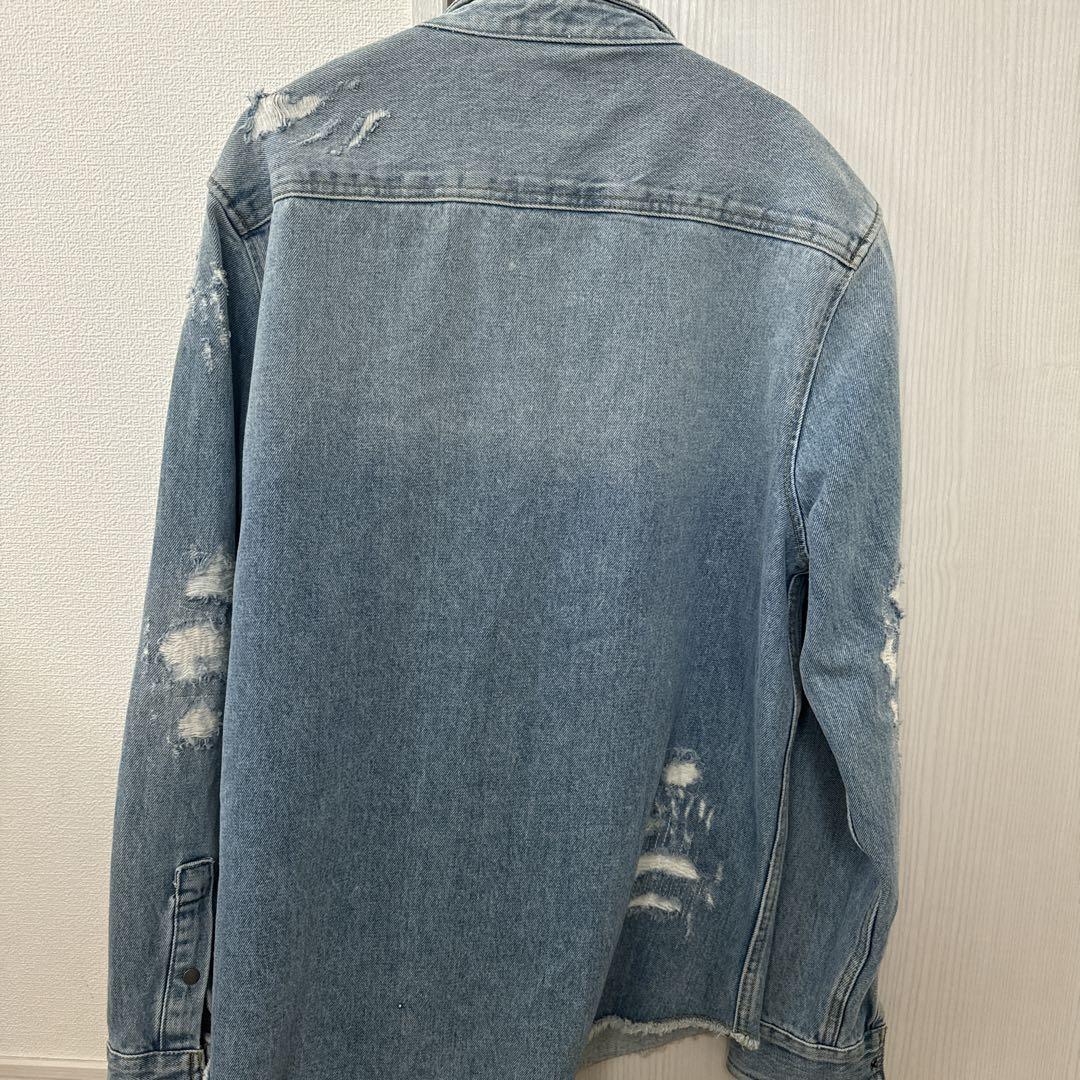 ZARA MAN デニムジャケット Lサイズ ダメージ加工　新品