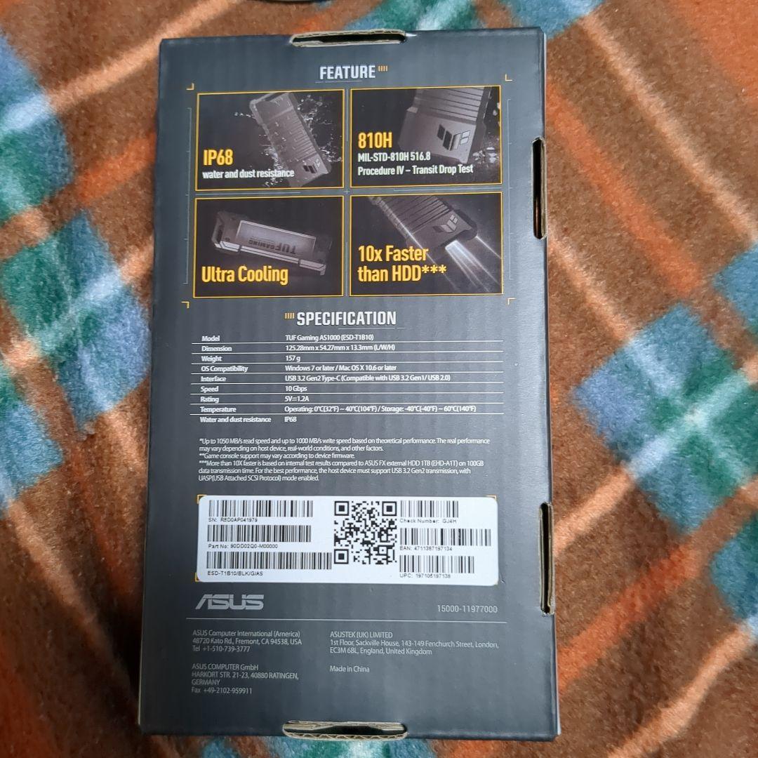 ASUS TUF GAMINUG AS1000 1TB ASUS TUF GAMINUG AS1000 1TB