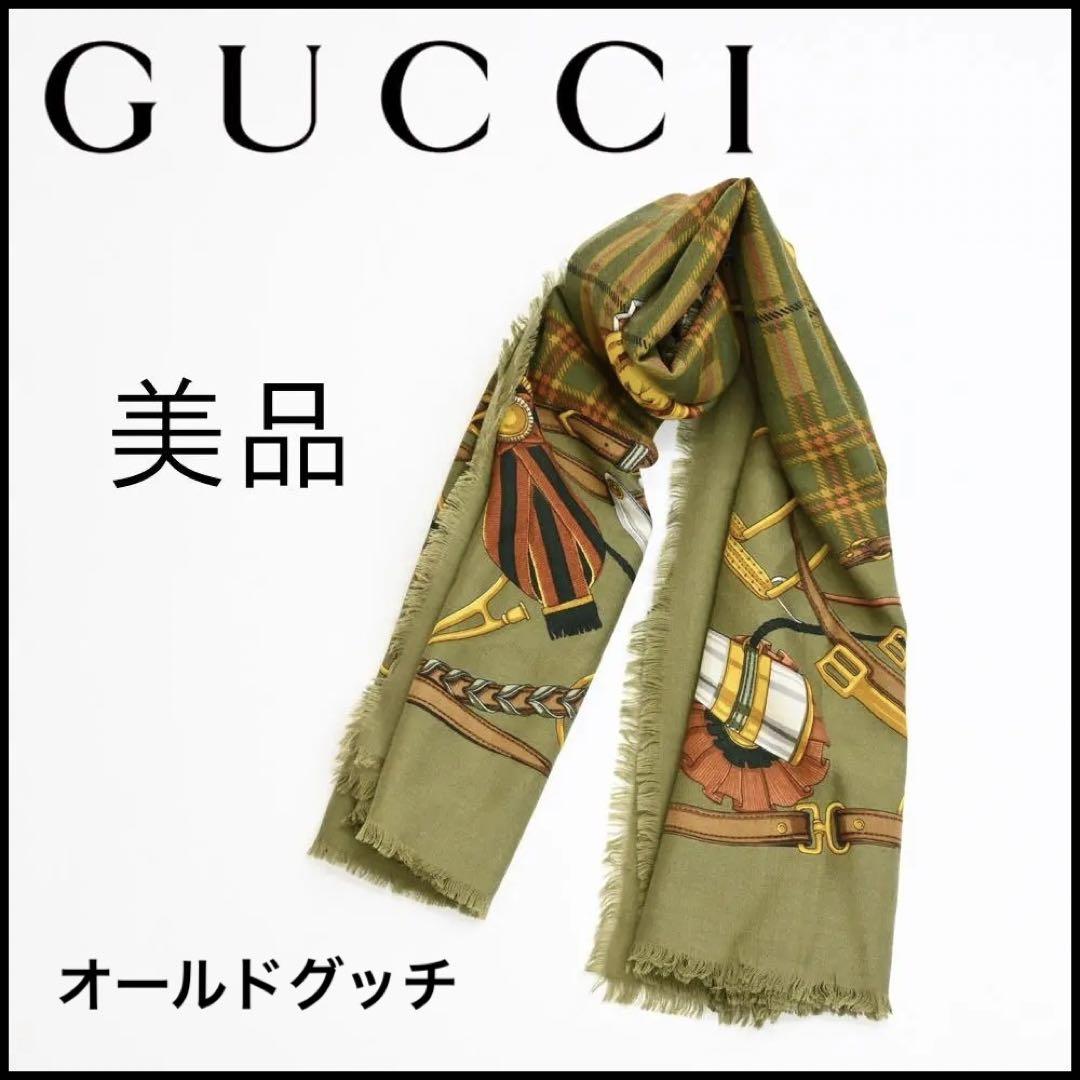 ■40734★年 美品 GUCCI グッチ ストール ショール  大判