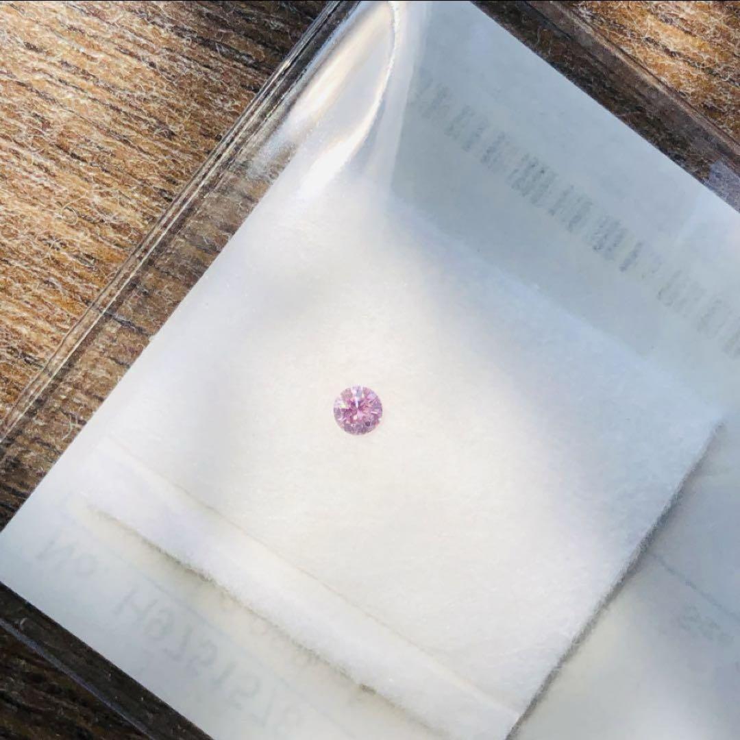 ピンクダイヤ0.088 F.Intense Purplish Pink SI-2