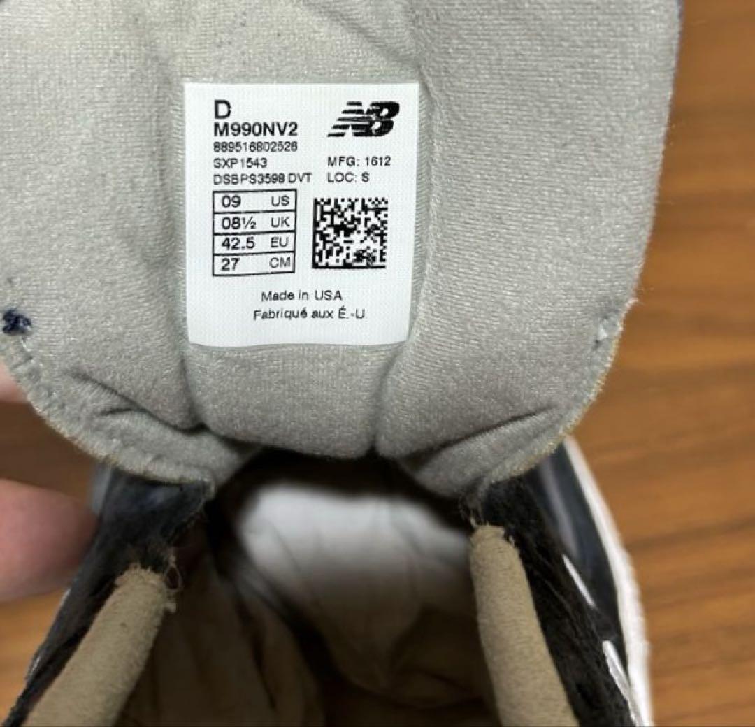 New balance M990V2 NV US9（27.0㎝）