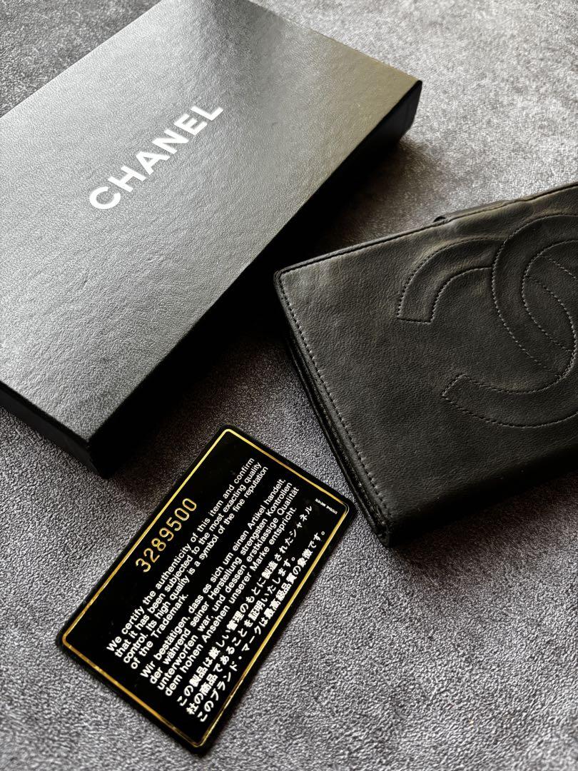 CHANEL ブラックレザー 長財布