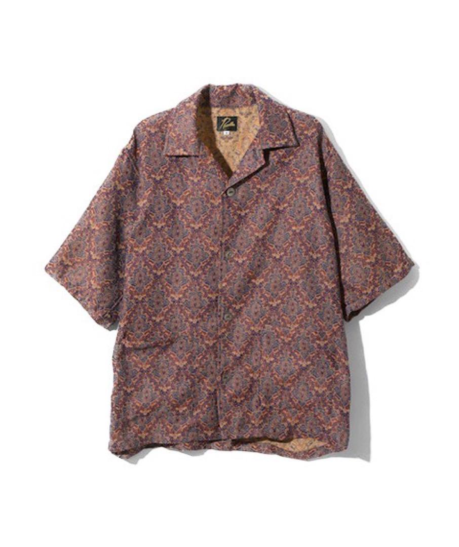 Cabana Shirt Poly India Jacquard Grey/beige by Needles | Men