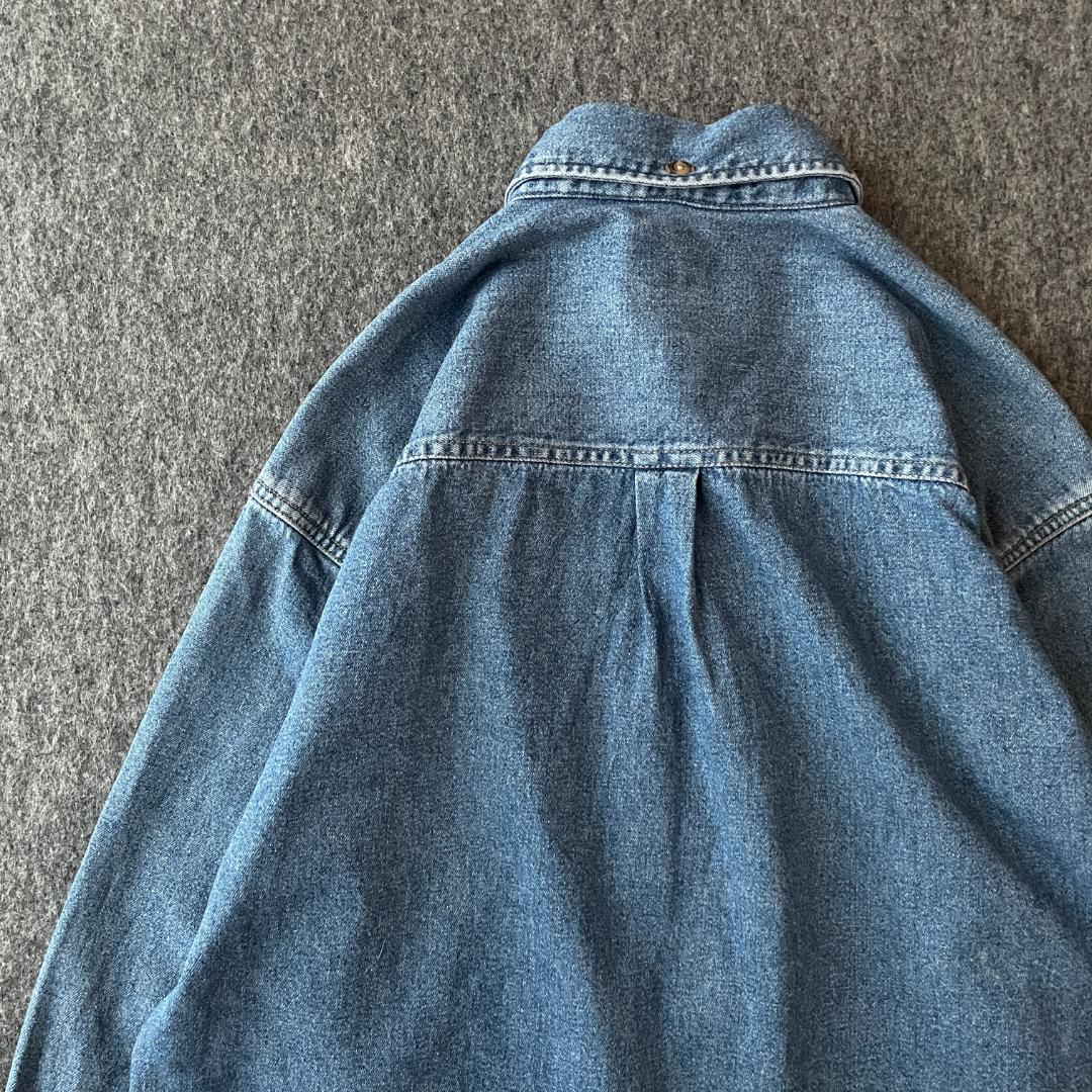 old　GAP　デザインシャツ　デニム　90ｓ　リアル　アーカイブ