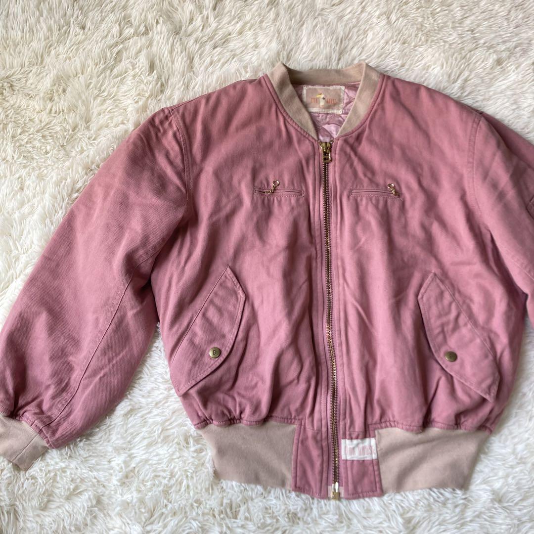 希少 ピンクハウス PINKHOUSE ブルゾン MA-1 ワッペン 刺繍