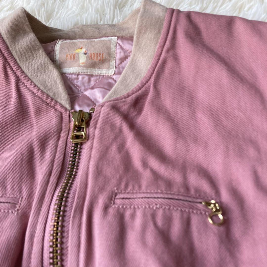 希少 ピンクハウス PINKHOUSE ブルゾン MA-1 ワッペン 刺繍