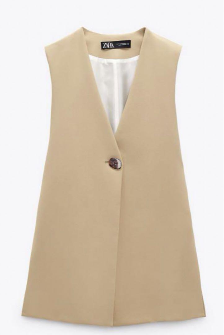 美品＊ZARA バックストラップベスト ジレ(ブラウン) - メルカリ