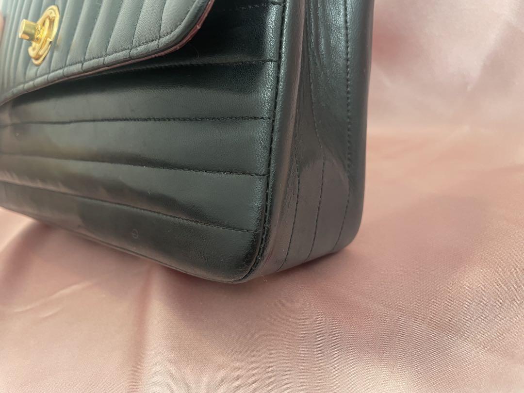 【美品】CHANEL マドモアゼル ショルダーターンロック ラムスキン