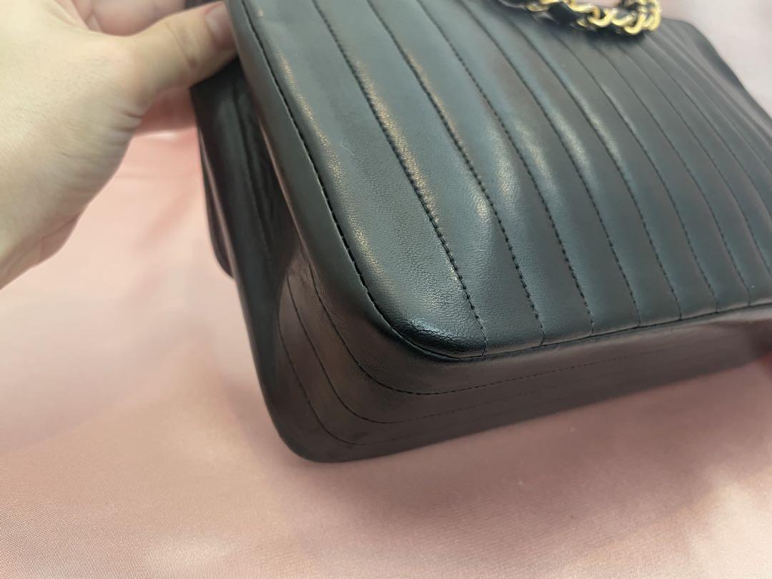 【美品】CHANEL マドモアゼル ショルダーターンロック ラムスキン