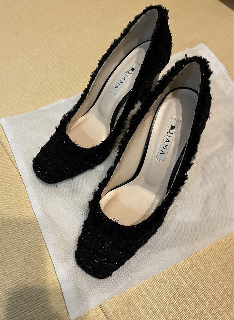 ダイアナ ツイードパンプス 24.5cm ダイアナ ツイードパンプス 24.5cm