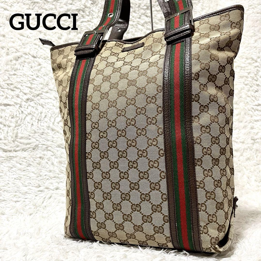 最先端 ✨激レア‼︎✨GUCCI 肩掛け A4可 シェリーライン トートバッグ バッグ