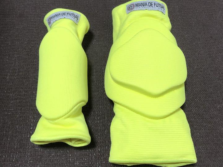 限定1セット マニアデフットサル ゴレイロ サポーターセット イエロー 膝M肘S