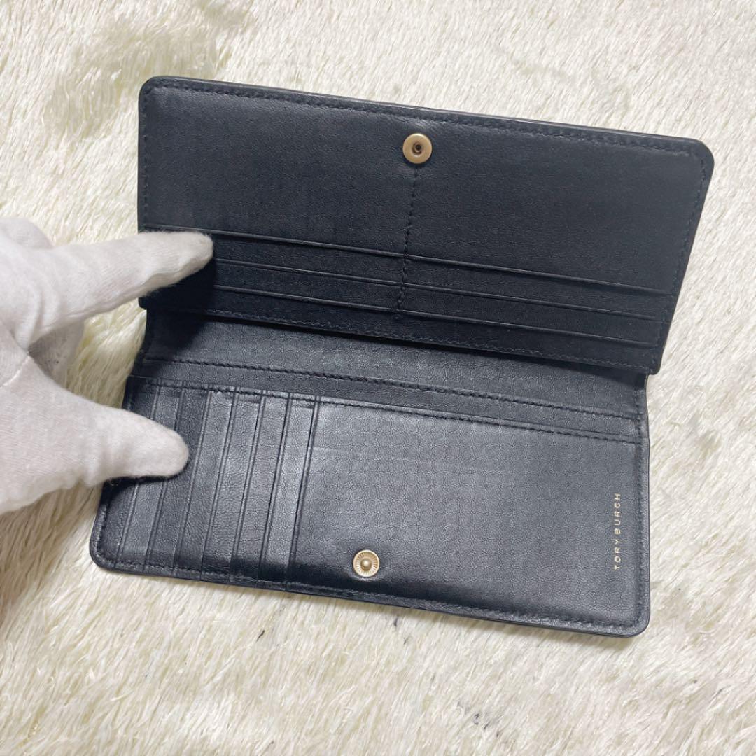 ✨超極美品✨ トリーバーチ 長財布 フレミング エンボスロゴ ブラック