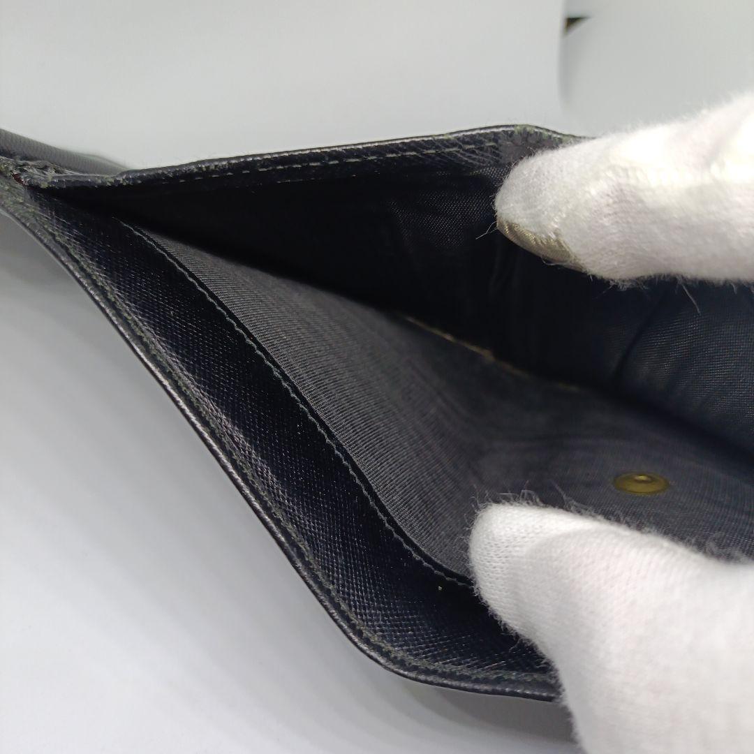 プラダ三つ折り財布 PRADA折財布ブラック