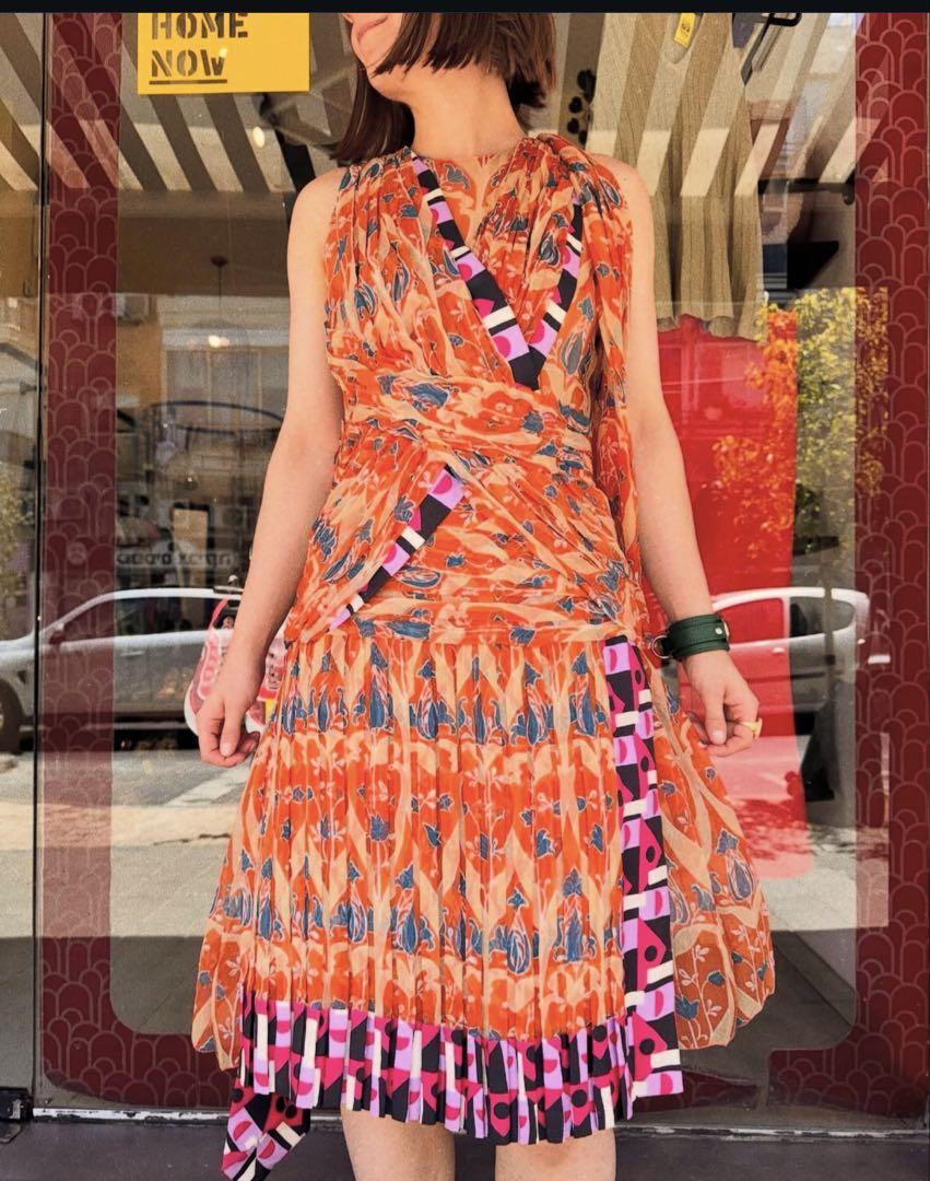PRADA/プラダ、シルクドレス、シフォンワンピース、総柄