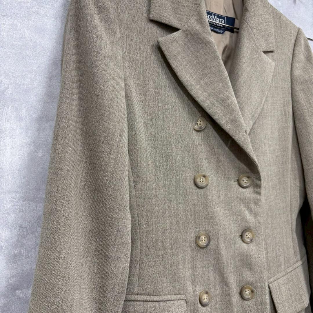 卸売 MAX MARA ダブル 8ボタン 腰丈 ジャケット イタリア製 N927 ジャケット・アウター