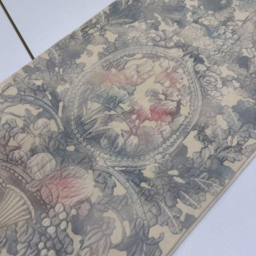 袋帯 纐纈 上品な加工 正絹 MO-8163