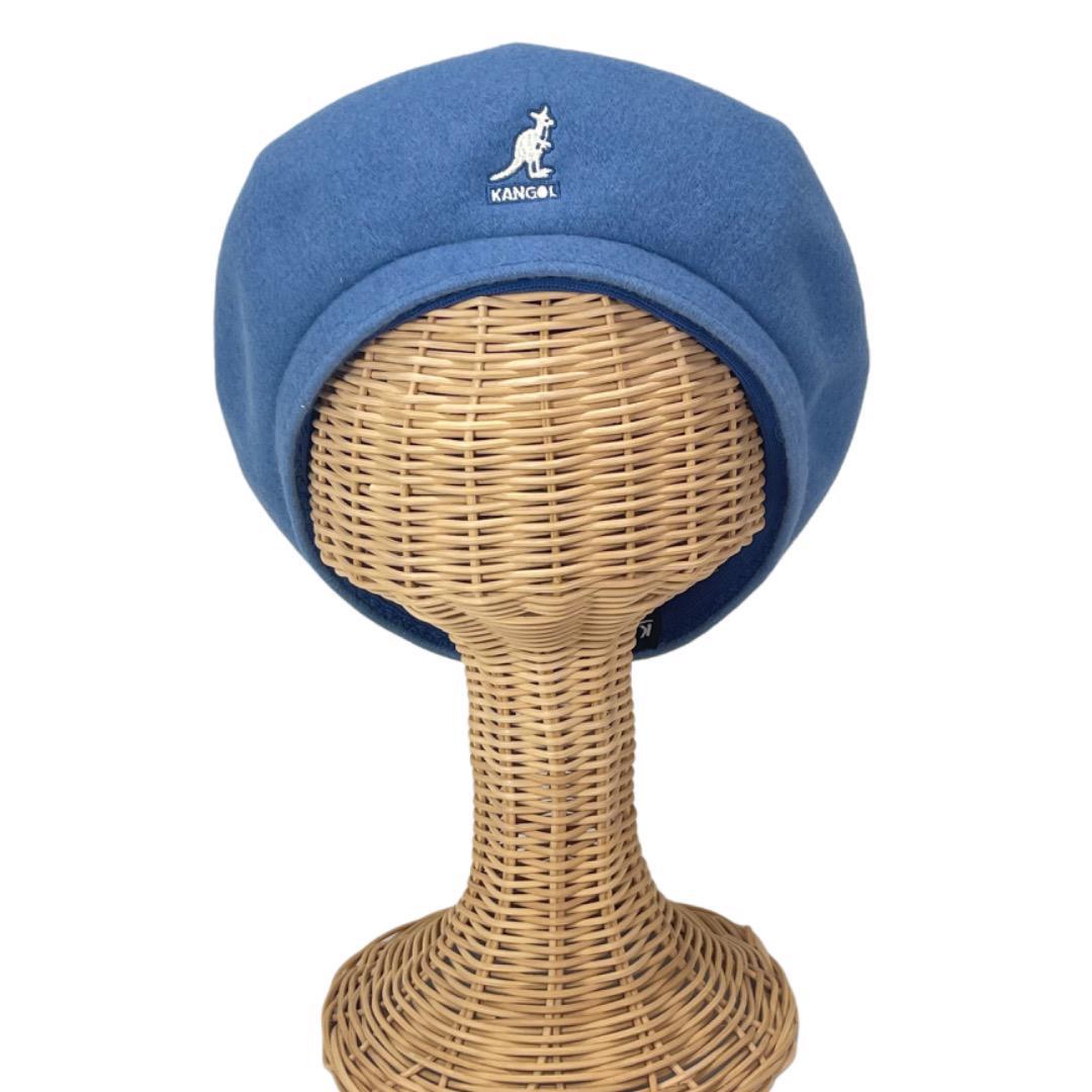 SALE‼️KANGOL　ベレー帽　ウール素材　水色系　Lサイズ