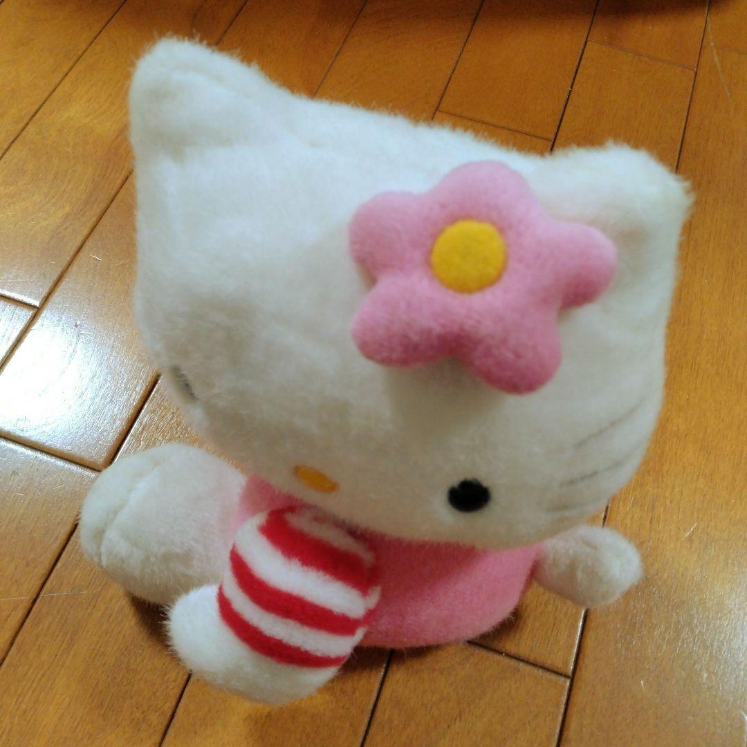 希少　年代物　ハローキティ　おすわり　ぬいぐるみ　タグ付き