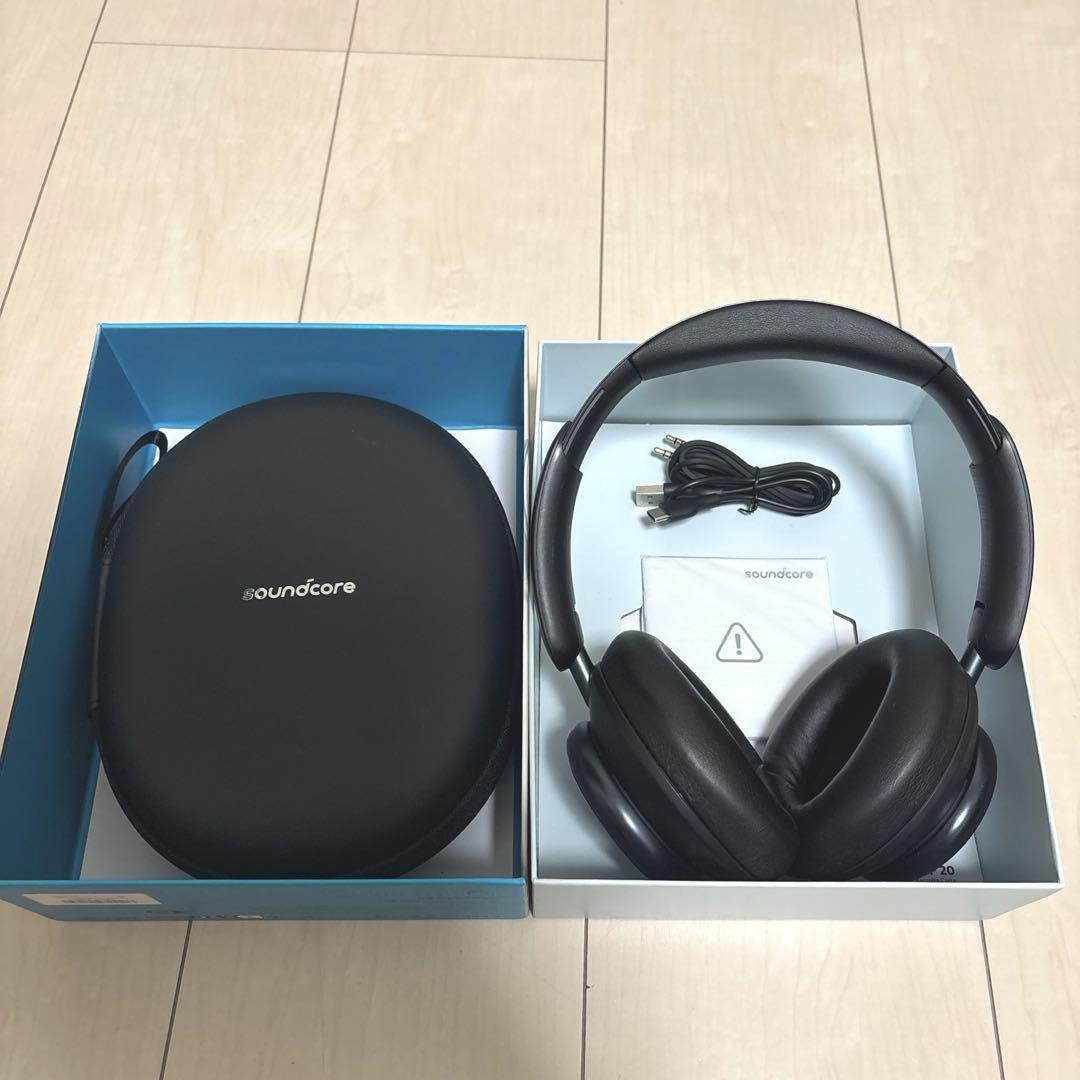 soundcore q45 ワイヤレスヘッドホン ケース付き ノイズキャンセル