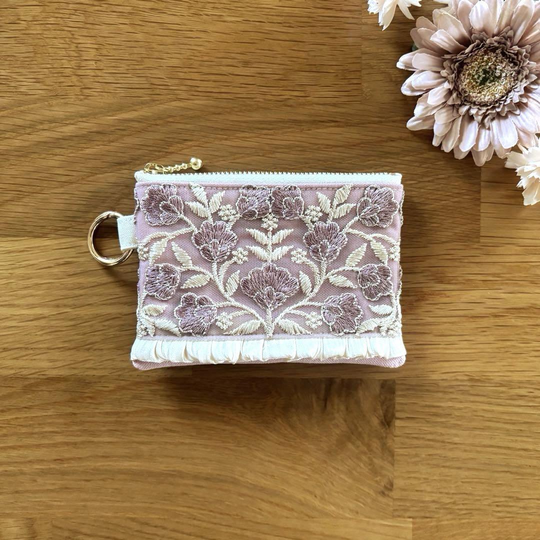 インド刺繍リボン・ミニポーチ(S)♡handmade【388】 - メルカリ