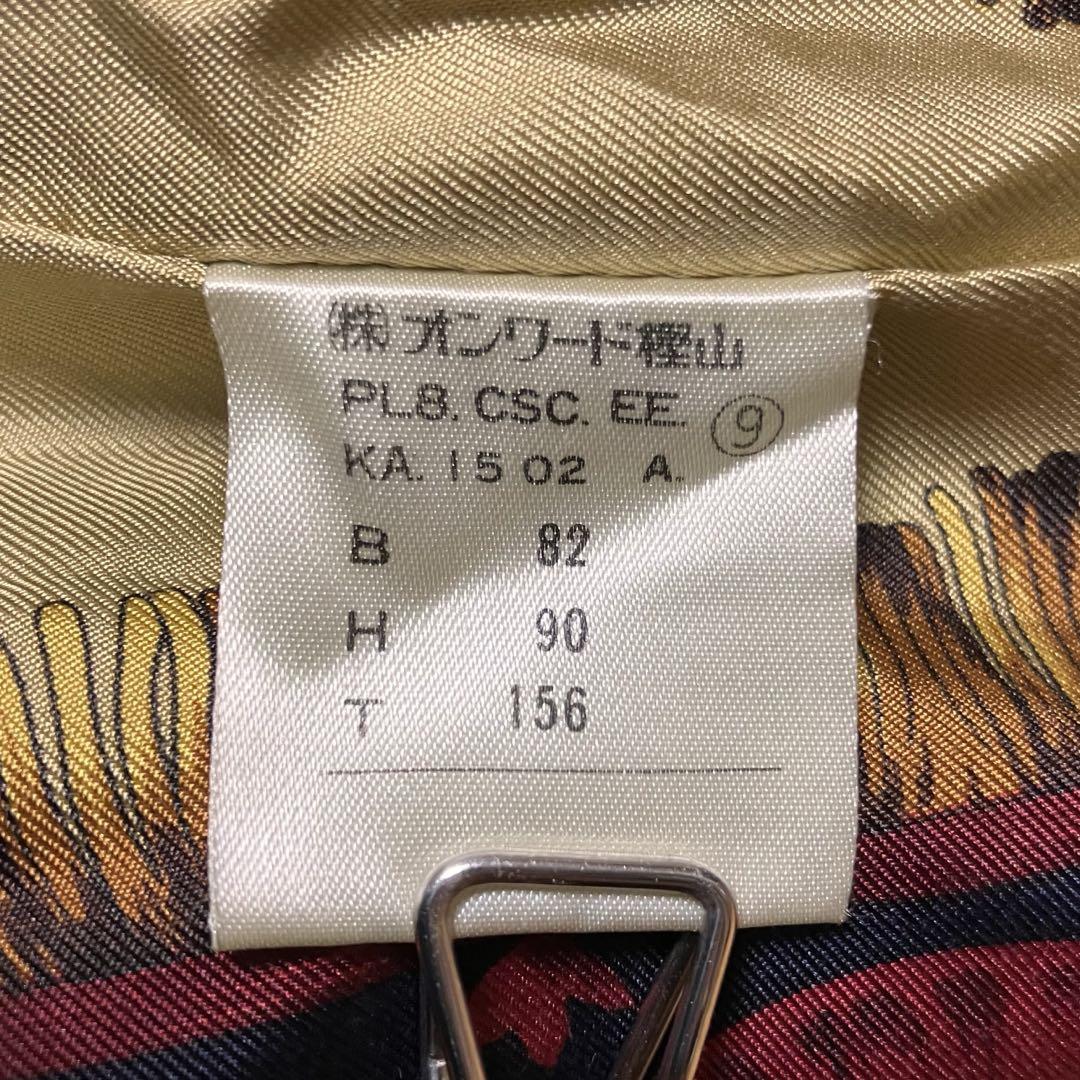 EVA DONNAオンワード樫山レザージャケット ブラック 金ボタン